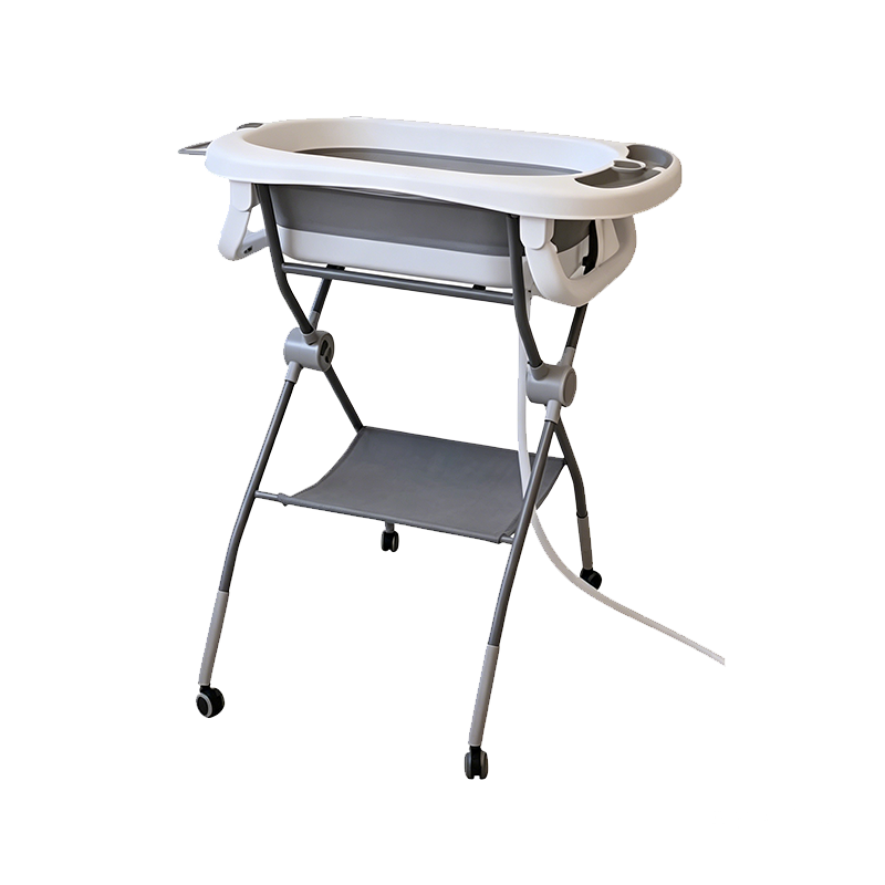 Klappbare Babybadewanne mit Rollen und Ständer