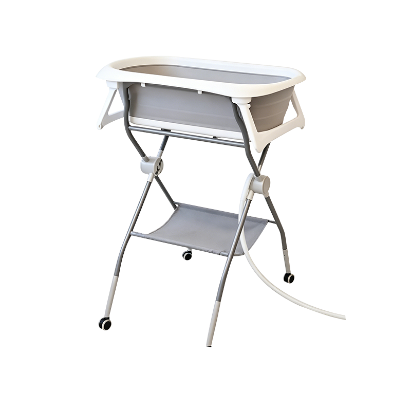 Faltbare Babybadewanne mit Metallgestell (mit Rädern)